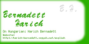 bernadett harich business card